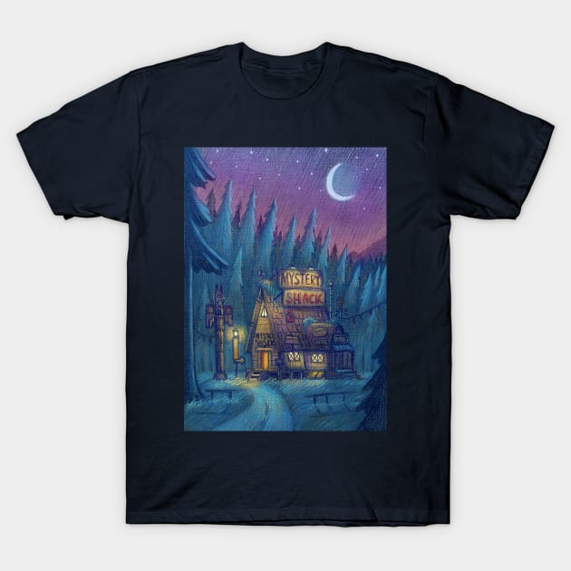 Night at Mystery Shack T-Shirt by illustore